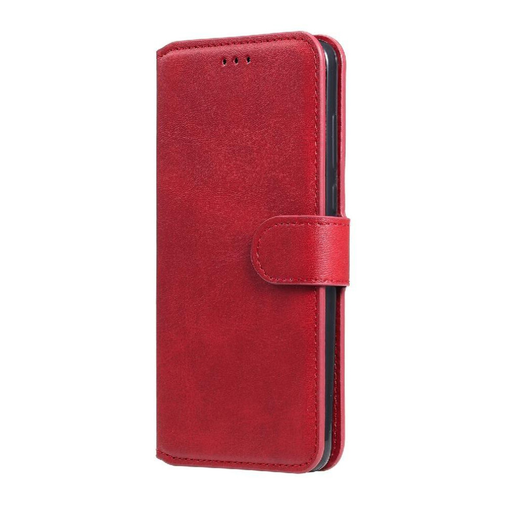 (Red) Flip Case For Samsung Galaxy S20 Fe Flip Cover Magnetic Closure Precise Cutouts Card Slots Red 764563130764