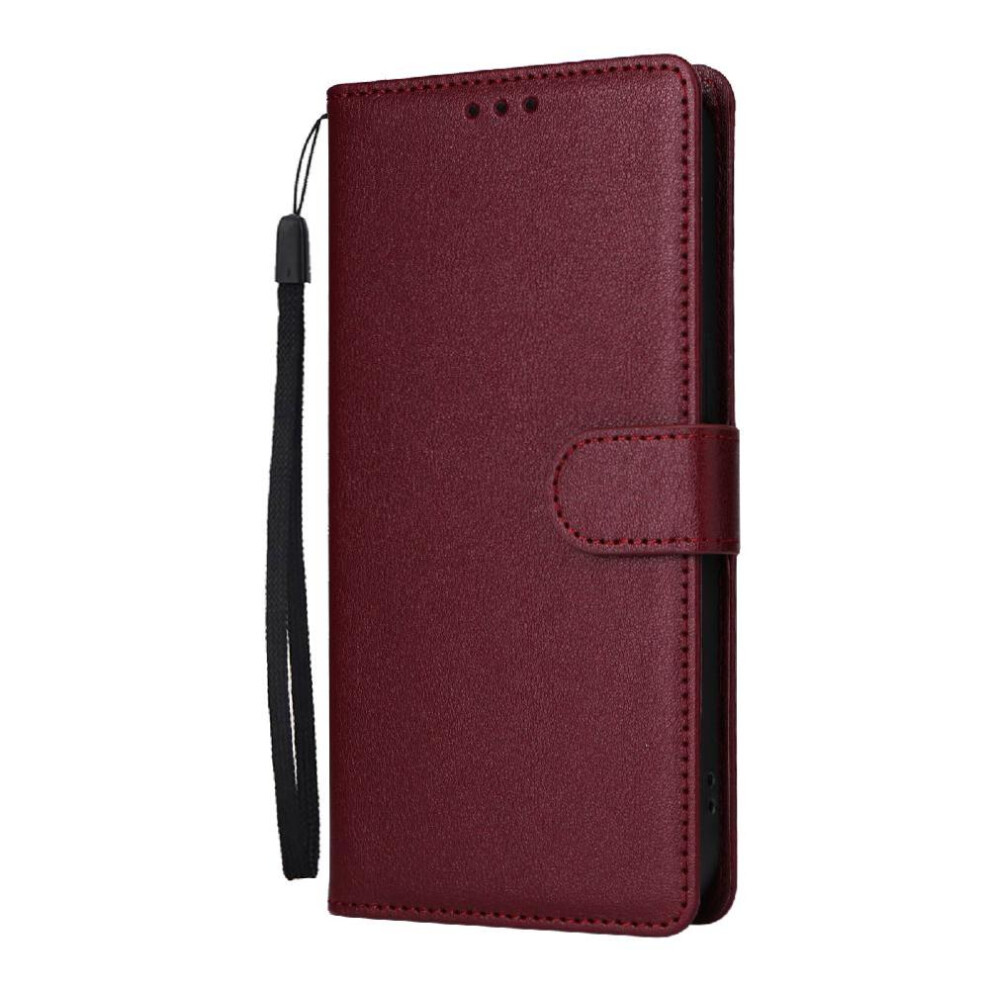 (Red) Flip Case For Samsung Galaxy S20 Fe Card Holder Wallet Case Pu Leather Wrist Strap Kickstand Magnetic Red 764563132348
