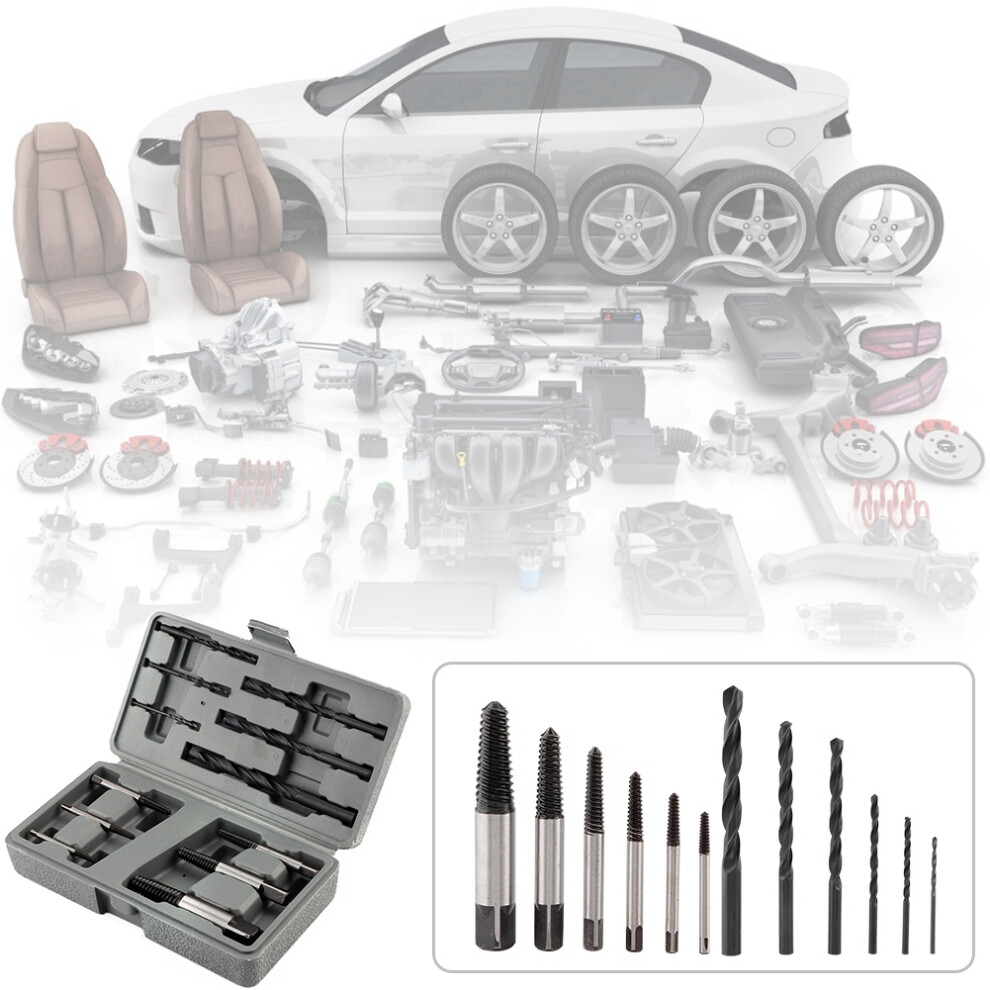 12Pcs Easy Out Screw Extractor Drill Set For Broken Bolts And Fasteners Uk 8421330127830
