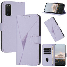 (Light Violet) Flip Case for Samsung Galaxy S20 Fe Premium Pu Leather with Card Slots with Kickstand Function Flip Protective Mobile Phone Anti-fall
