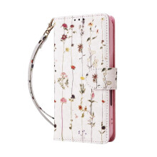 (C1 ) Wallet Phone Case for Samsung Galaxy S20 Fe 2022 Painted Flower 1 Bill Compartment 3 Card Slots Magnetic Closure Rfid Blocking