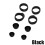 (Black) 8Pcs Replacement Eartips Earhooks Kit for Galaxy Buds Headphone 1