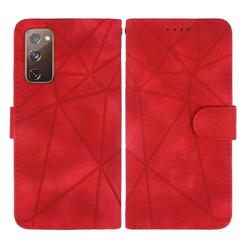 Photos - Case  Flip  for Samsung Galaxy S20 Fe Unisex Flip Card Slot Stand(Red)