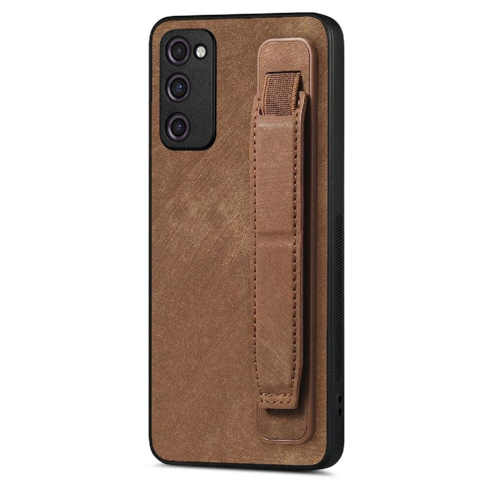 (Brown) Case For Samsung Galaxy S20 Fe Wrist Strap Shockproof Retro Lightweight Brown 764563134298