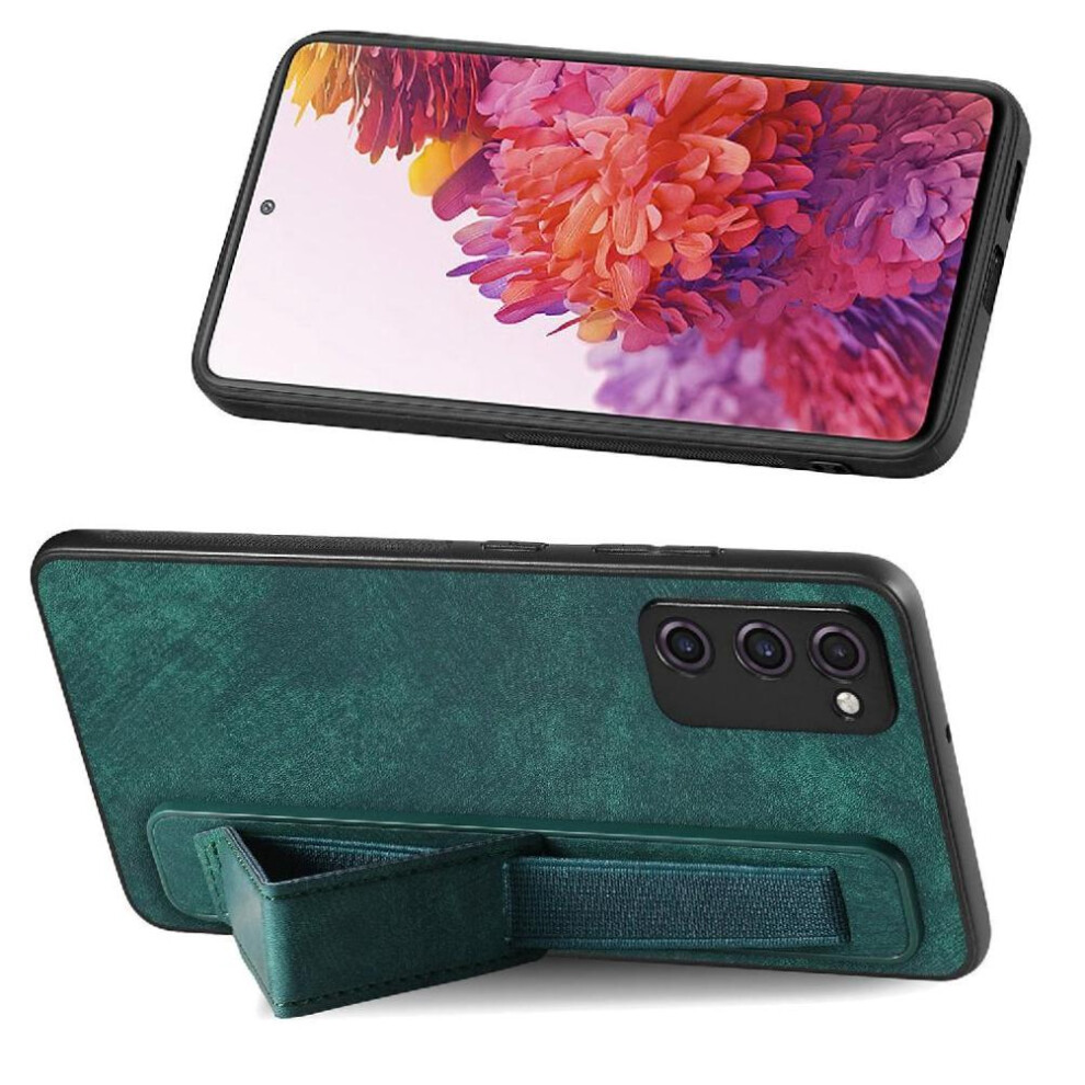 (Green) Case For Samsung Galaxy S20 Fe Wrist Strap Shockproof Retro Lightweight Green 764563134267