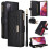 (Black) Flip Case for Samsung Galaxy S20 Fe Wallet Card Slots Shockproof Strap 6