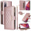 (Rose Gold ) Flip Case for Samsung Galaxy S20 Fe Wallet Card Slots Shockproof Strap 1