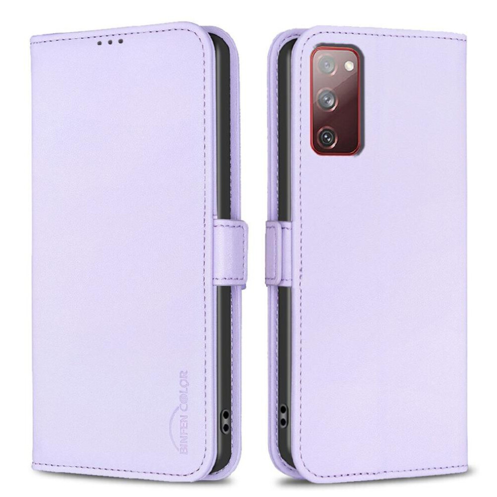 ( Violet) Flip Case For Samsung Galaxy S20 Fe Magnetic Pu Leather Wallet Kickstand Shockproof Tpu Inner Shell Card Slots Holder Light 764563134694