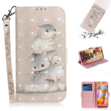 (C5 ) 3d Painted Protective Case for Samsung Galaxy S20 Fe Wallet Card Slots Lanyard Magnetic Closure Pu Leather