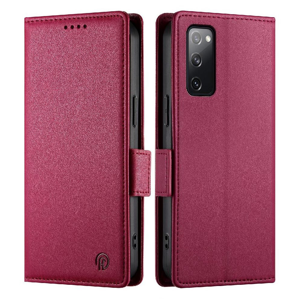 (Red) Flip Case For Samsung Galaxy S20 Fe Flip Card Slots Daily Use Business Wallet Red 764563135943