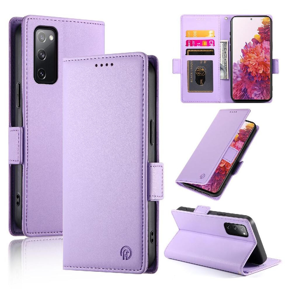 (Purple) Flip Case For Samsung Galaxy S20 Fe Flip Card Slots Daily Use Business Wallet Purple 764563135981