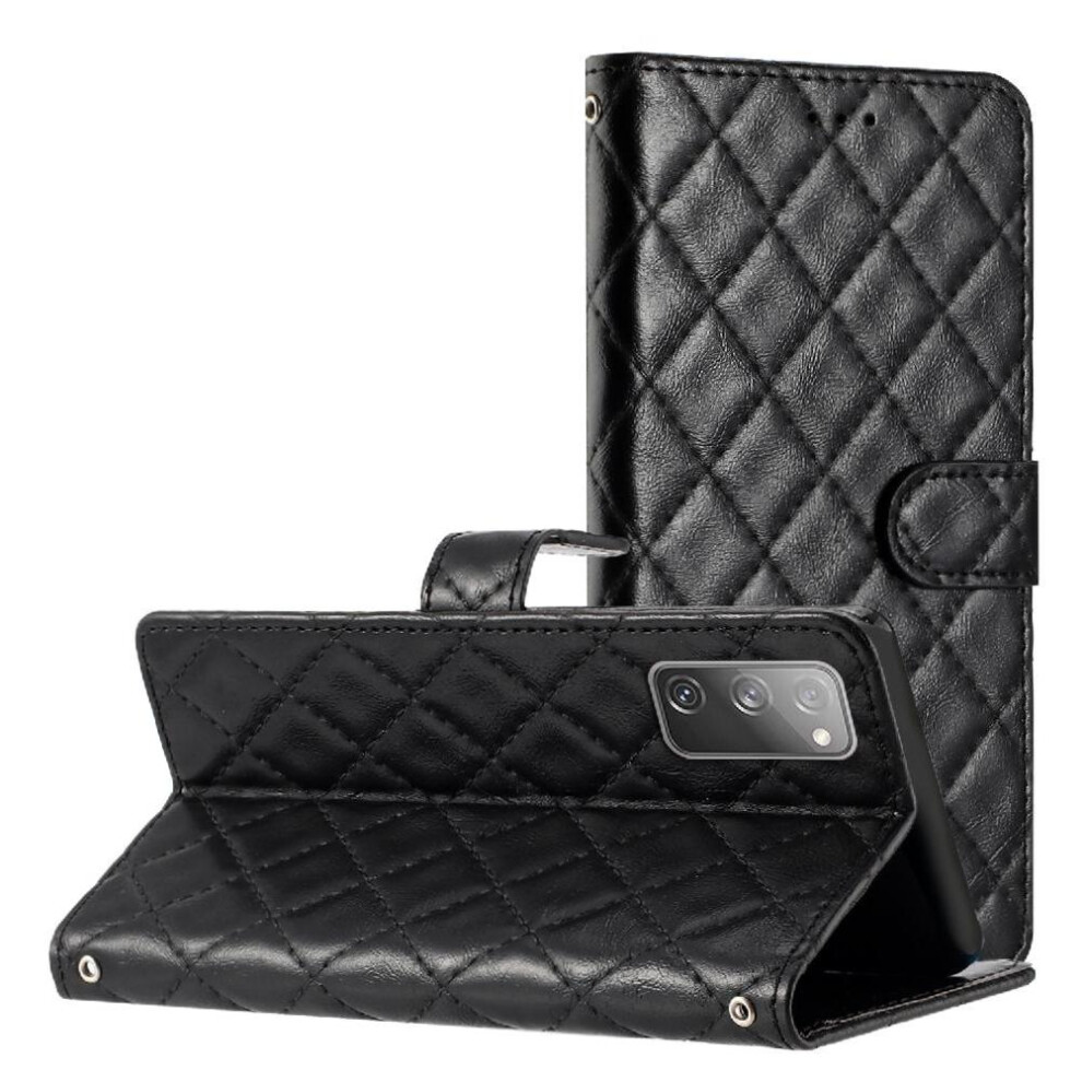 (Black) Flip Case For Samsung Galaxy S20 Fe Tpu Shockproof Pu Leather Wallet Card Slots Holder Kickstand Magnetic Folio Black 764563136391