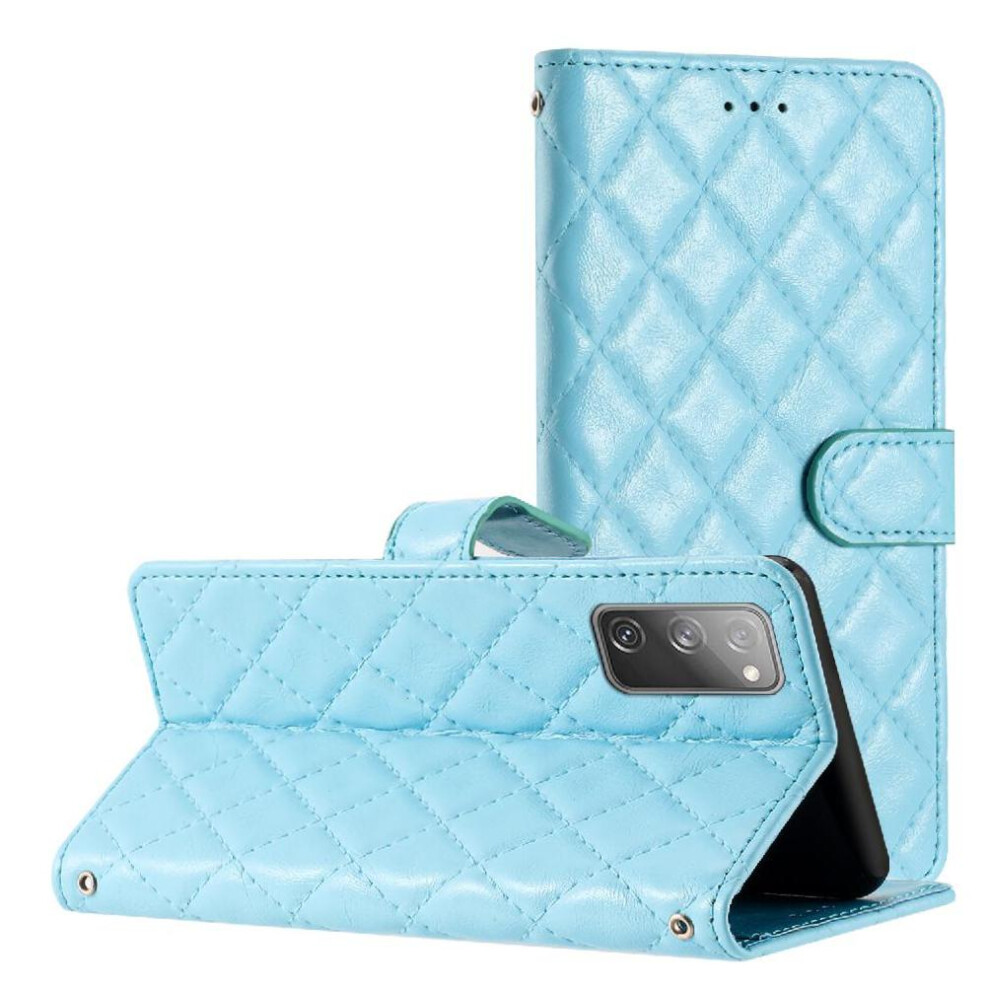 (Blue) Flip Case For Samsung Galaxy S20 Fe Tpu Shockproof Pu Leather Wallet Card Slots Holder Kickstand Magnetic Folio Blue 764563136421