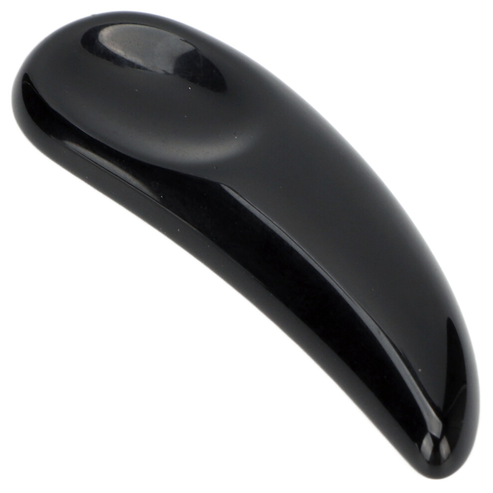 Cream/Black Wide Application Jadestone Spatula: Tighten Skin & Reduce Eye Puffiness