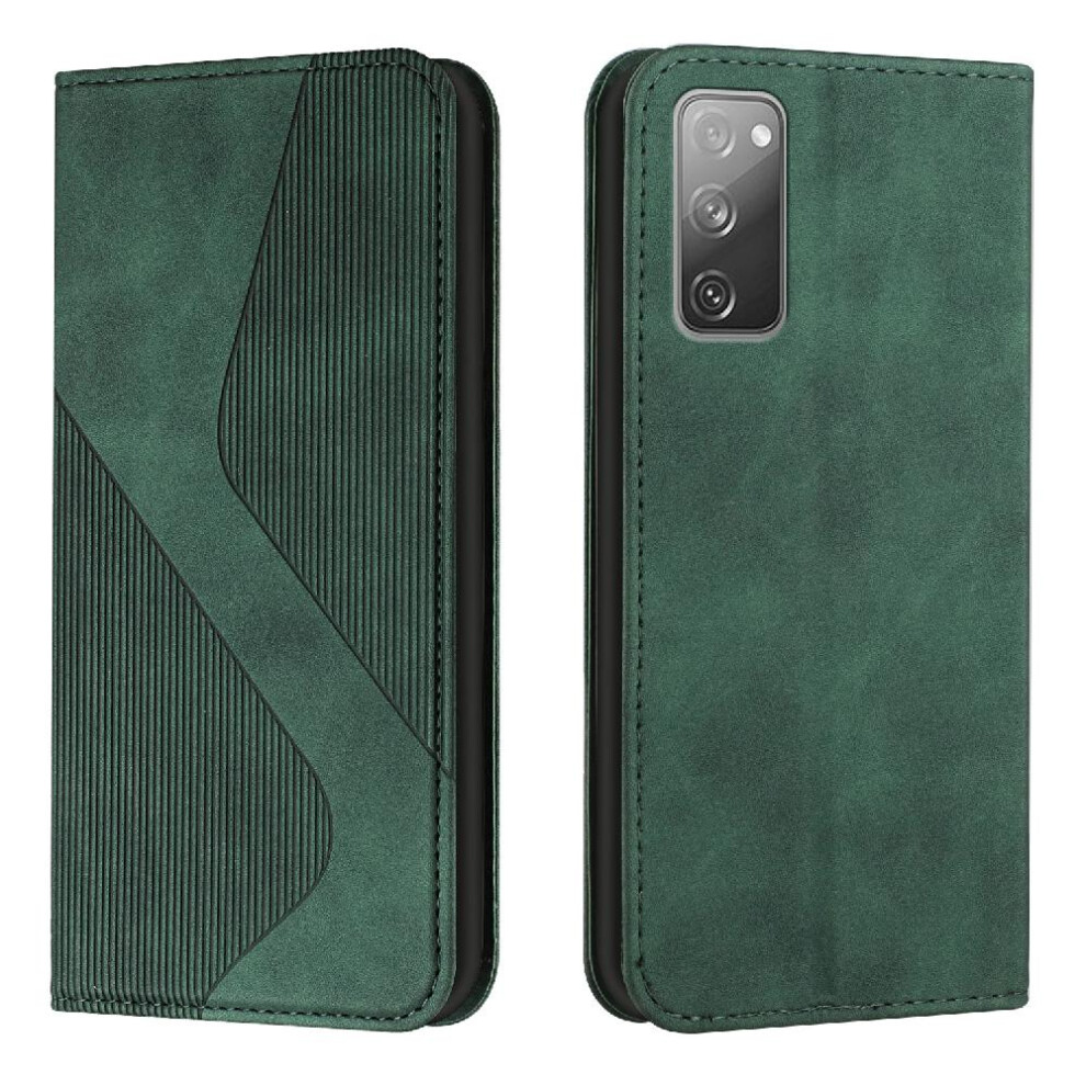 (Green) Case For Samsung Galaxy S20 Fe Folio Flip Pu Leather Magnetic Wallet Kickstand Card Slots Holder Green 764563137411