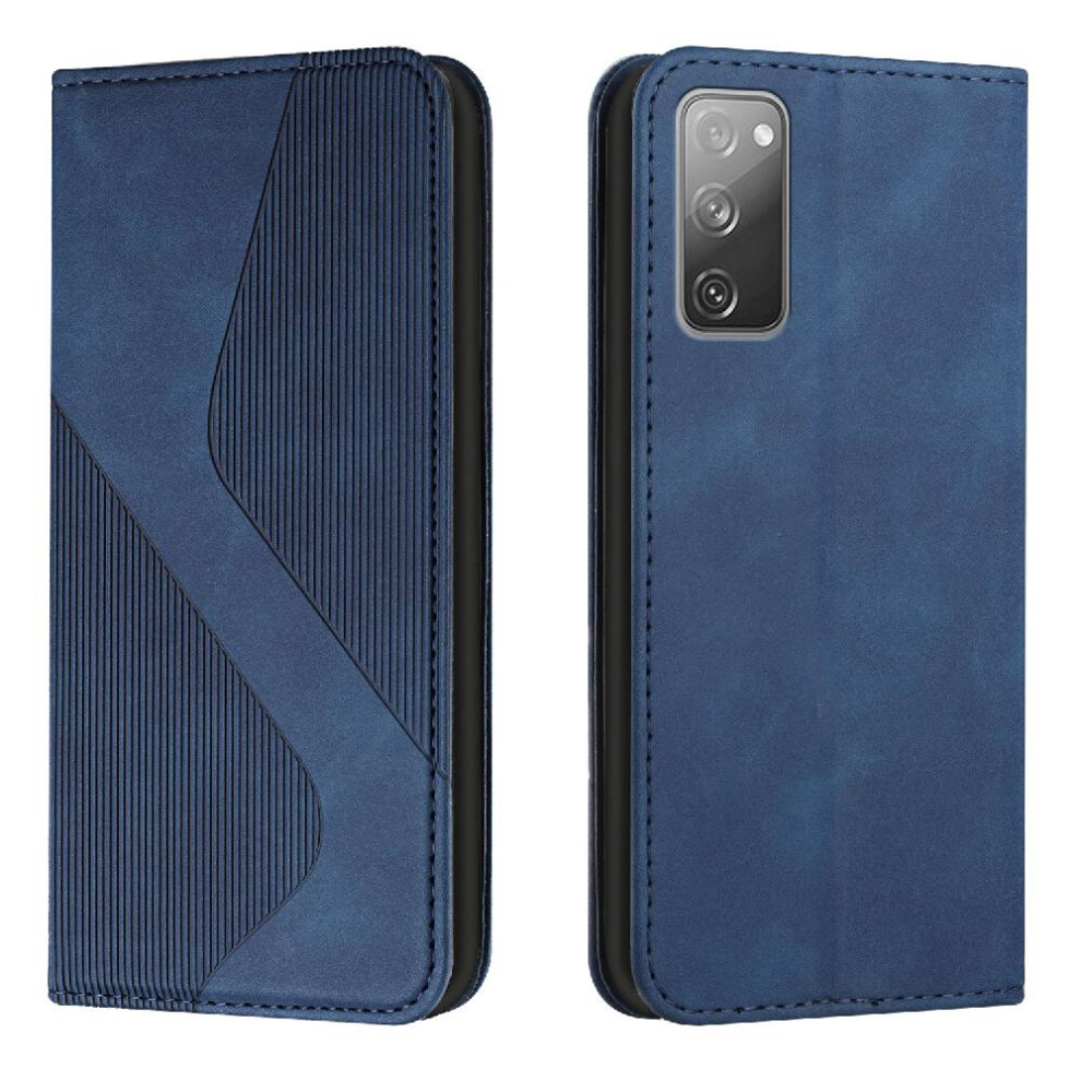 (Blue) Case For Samsung Galaxy S20 Fe Folio Flip Pu Leather Magnetic Wallet Kickstand Card Slots Holder Blue 764563137404