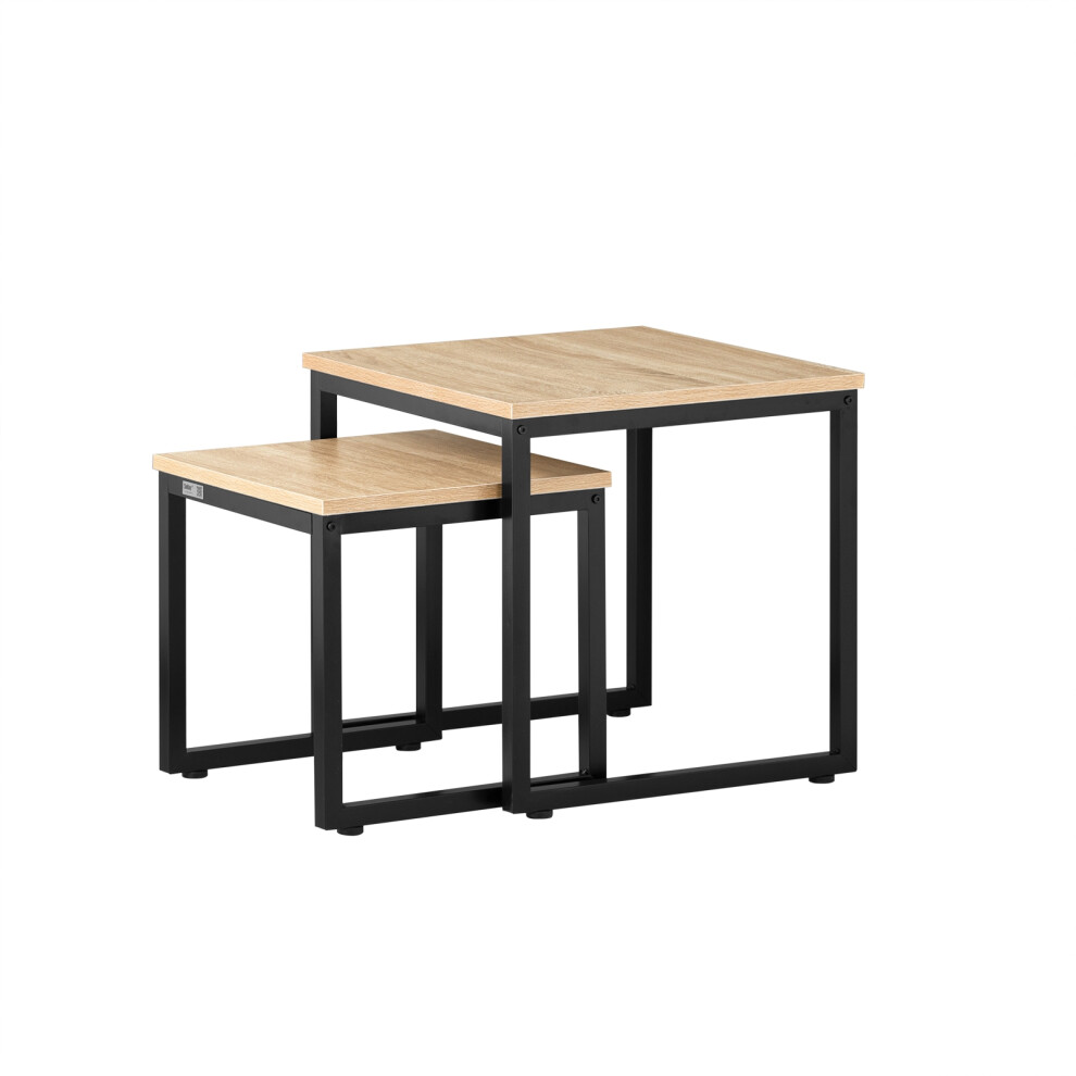 SoBuy Set de 2 Tables Gigognes Empilables