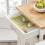 SoBuy Καρότσι Κουζίνας Λευκό 60x92x45cm με Συρτάρι 8