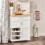 SoBuy Κινητό Καρότσι Κουζίνας FKW45-WN Λευκό 67x86x38cm 13