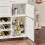 SoBuy Κινητό Καρότσι Κουζίνας FKW45-WN Λευκό 67x86x38cm 7
