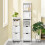SoBuy Ψηλό Ντουλάπι Μπάνιου FRG126-W Λευκό 30x30x144cm 10