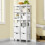 SoBuy Ψηλό Ντουλάπι Μπάνιου FRG126-W Λευκό 30x30x144cm 13