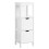 SoBuy Λευκό Ντουλάπι Μπάνιου 30x89x30 cm με 2 Καλάθια 1