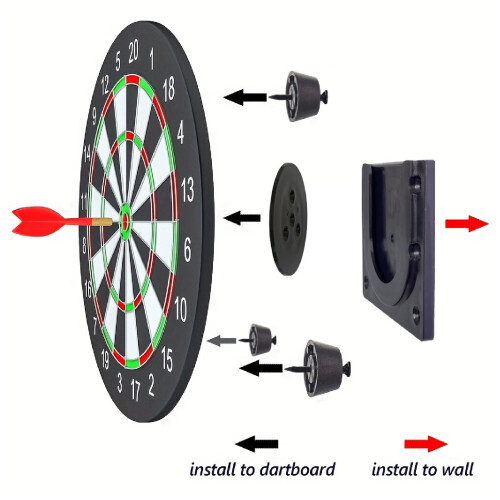 Dartboard Wall Hanging Bracket Kit with Soft Tape Measure - Easy To Mount 2