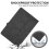 (Black) Tablet Case for Honor Pad X8a Lightweight 360 Degree Rotating Adjustable Angles Thickened Edges 5