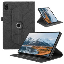 (Black) Tablet Case for Honor Pad X8a Lightweight 360 Degree Rotating Adjustable Angles Thickened Edges