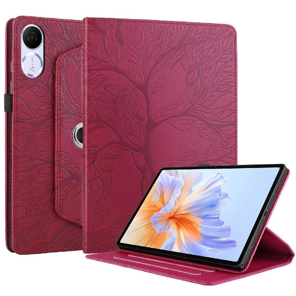 (Red) Tablet Case For Honor Pad V9 Adjustable Angles Lightweight Thickened Edges 360 Degree Rotating Red 764563139620