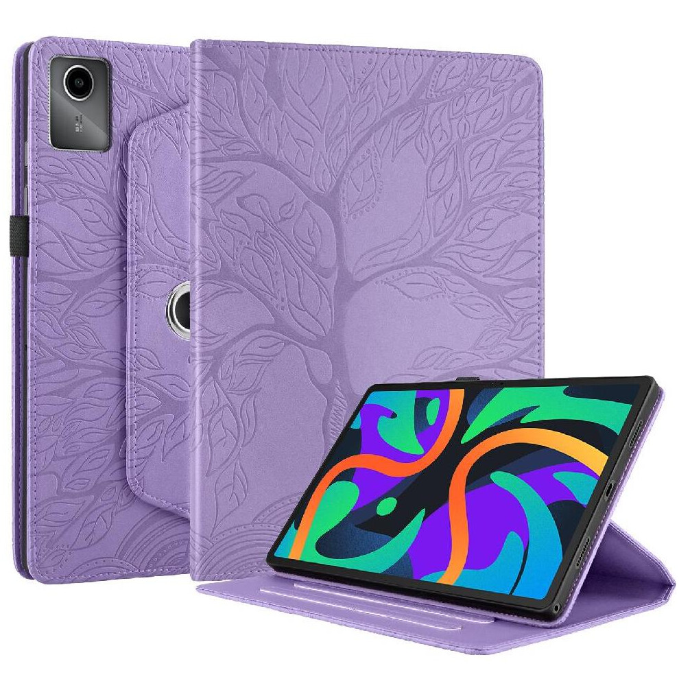 (Purple) Tablet Case For Lenovo Tab M11 360 Degree Rotating Thickened Edges Adjustable Angles Lightweight Purple 764563139798