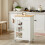 SoBuy Καρότσι Κουζίνας Λευκό 68x40x86 cm με Συρτάρι 2