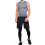 Black Men's Fake 2 Piece Pants Training Elastic 12