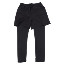 Black Men's Fake 2 Piece Pants Training Elastic
