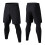 Black Men's Fake 2 Piece Pants Training Elastic 11