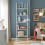 SoBuy Étagère murale échelle moderne blanc 11