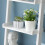 SoBuy Étagère murale échelle moderne blanc 8