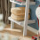 SoBuy Étagère murale échelle moderne blanc 6