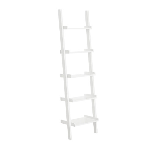 SoBuy Étagère murale échelle moderne blanc