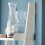 SoBuy Étagère murale échelle moderne blanc 10