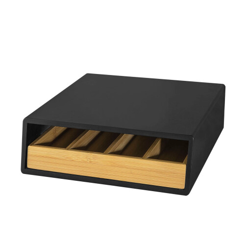 SoBuy Cassetto Porta Capsule in Bambù – Organizer 4 Scomparti