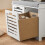 SoBuy πάγκος παπουτσιών λευκό με 2 κάδους 71x34x43cm 5