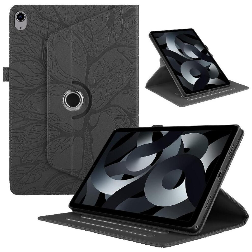 (Black) Tablet Case For Ipad 10.9 2022 360 Degree Rotating Thickened Edges Adjustable Angles Lightweight Black 764563140961