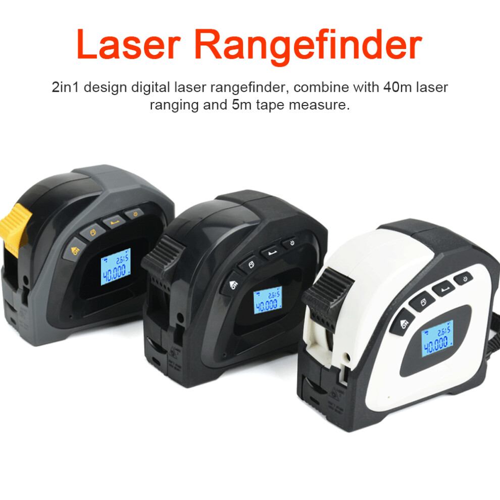 2In1 Laser Rangefinder 40M & 5M Tape | Digital Distance Meter With Backlight 9481330134121