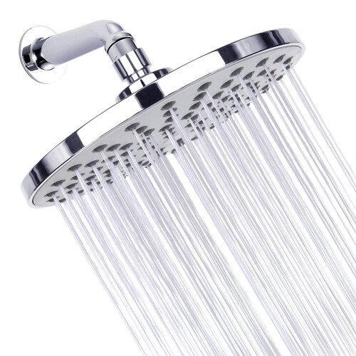 8 Inch High Pressure Rain Shower Head Polished Chrome G1/2 21cm Replacement 2