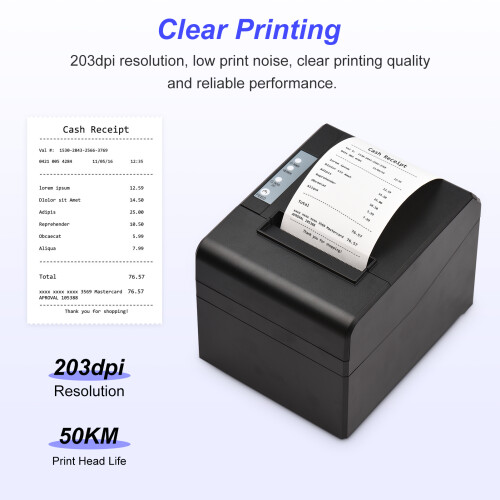 Thermal Receipt Printer 80mm USB+LAN, 300mm/s, Auto Cutter 1