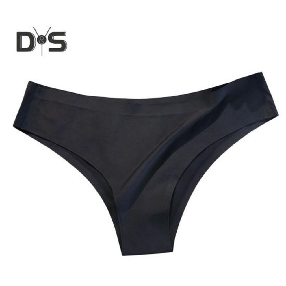 (black, XL) Women Panties Seamless Mid Waist Ice Silk Good Breathability Solid Color Slim Fit Thin Quick Dry Casual Sport Underpants Lady Briefs