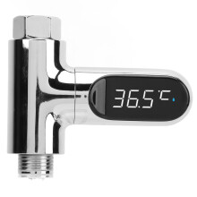 Shower Thermometer Aluminum LED Digital Shower