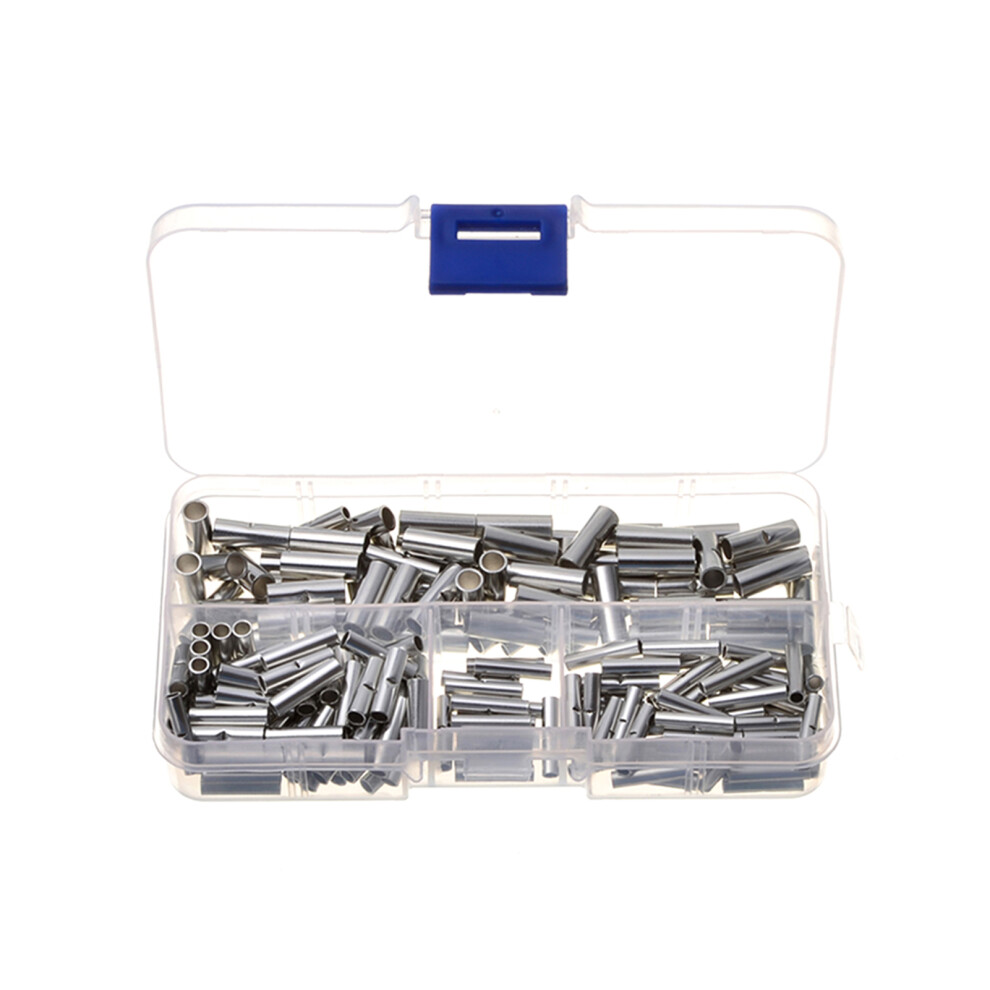 200Pcs Non-Insulated Copper Butt Connectors Kit, Assorted Sizes 4661330134610